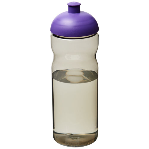 Bouteille sport publicitaire en plastique recyclé 650 ml H2O Eco Charbon et Violet